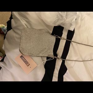 Silver Sparkly misguided shoulder bag